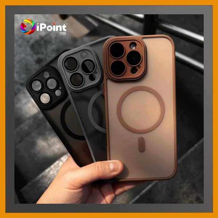 Lucid Frosted Matte Case iPhone 16 Series With M4gsafe Support and Build in Full Tempered Glass Camera