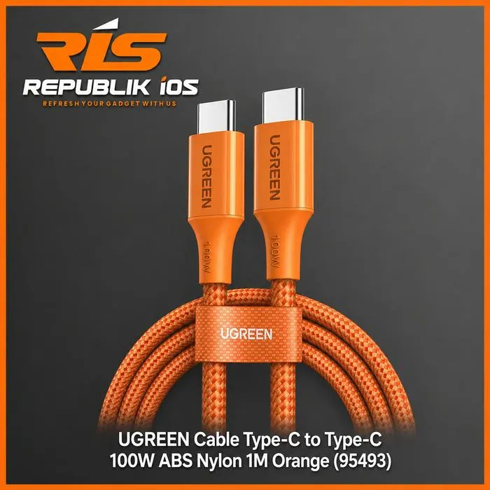 UGREEN Cable Type-C to Type-C 100W ABS Nylon 1M Orange