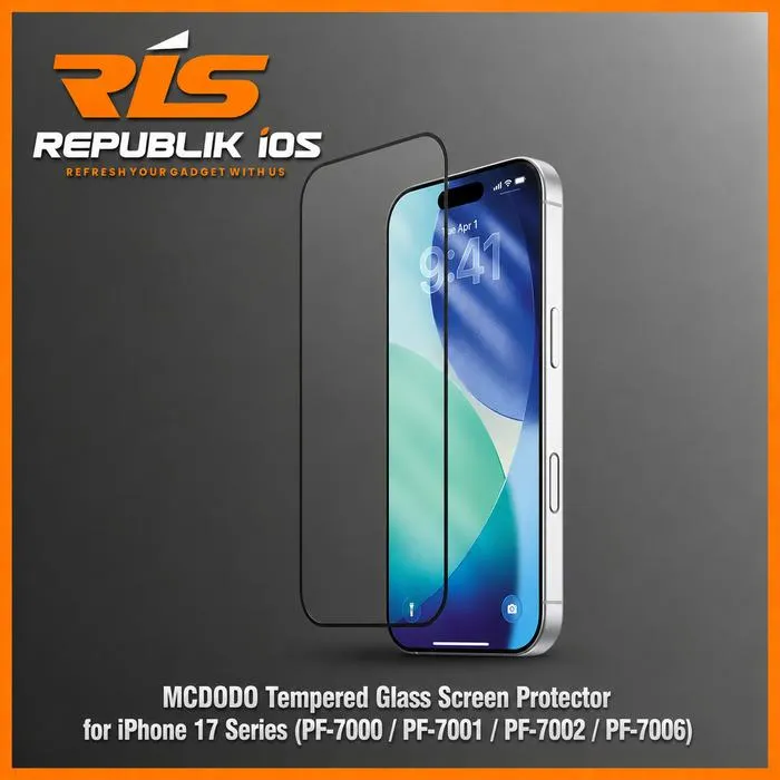 MCDODO Tempered Glass Screen Protector for iPhone 17 Series (17, 17 AIR, 17 PRO, 17 PRO MAX)