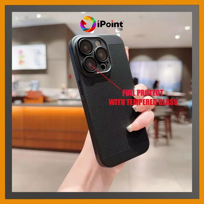 iPhone 16 Series Ultra thin Breathable Case Premium Airway Cooling net Case