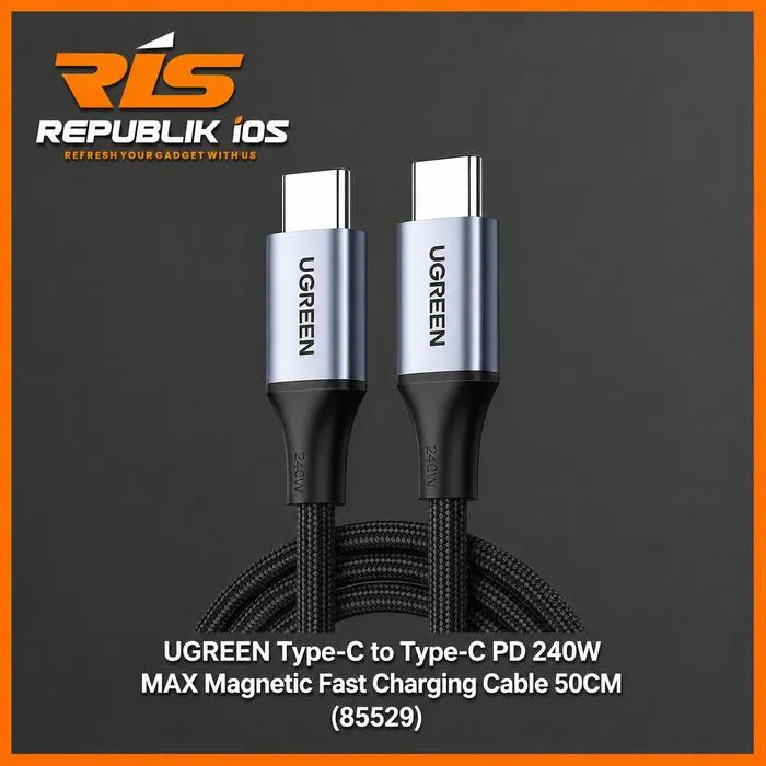 UGREEN Type-C to Type-C PD 240W MAX Magnetic Fast Charging Cable 50CM