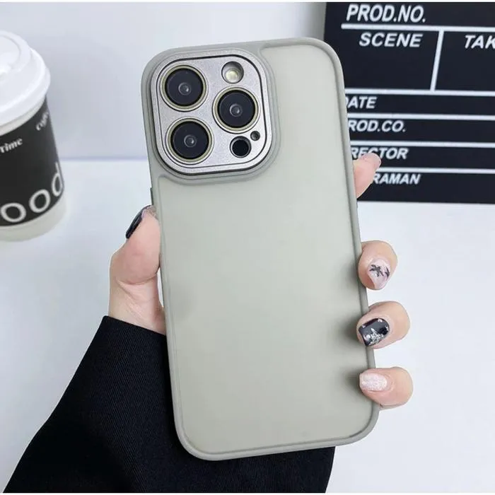 Case iPhone 15 Series Titanium Series Dove With Tempered Glass Camera