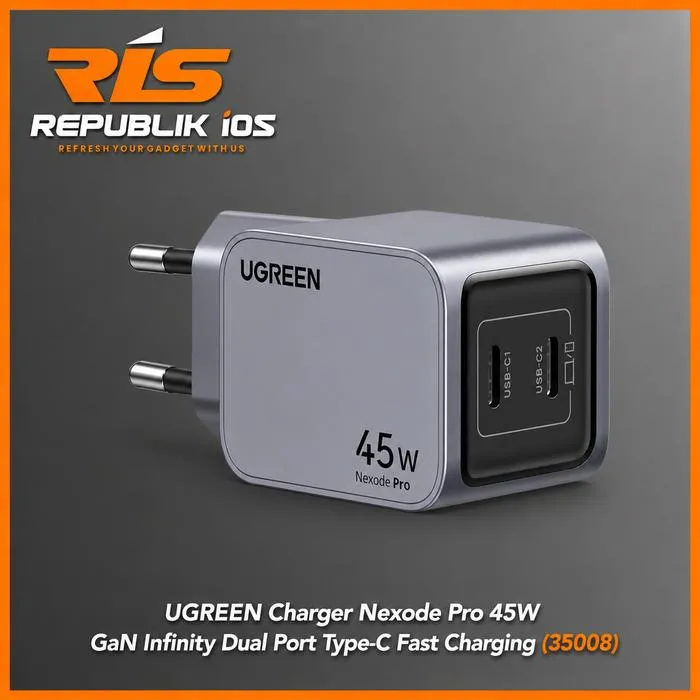 UGREEN Charger Nexode Pro 45W GaN Infinity Dual Port Type-C Fast Charging