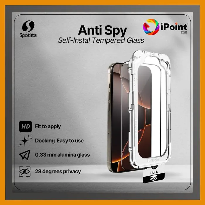 Spotlite Premium iPhone 15 Series Anti Spy Privacy Full Tempered Glass with installation Tray