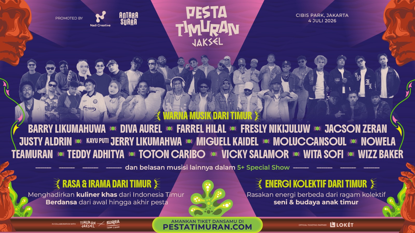 Pesta Timuran Jaksel 2026: Jadwal Festival, Lokasi CIBIS Park, dan Line-up Musisi