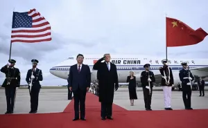 Tiba di AS, Xi Jinping Disambut Langsung Trump di Bandara 