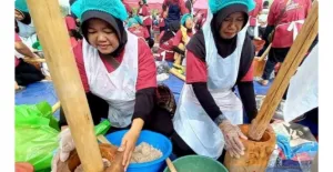 Rekor Dunia Pecah! 300 Peserta Bikin Terasi Habang Bangka Selatan, Masuk MURI