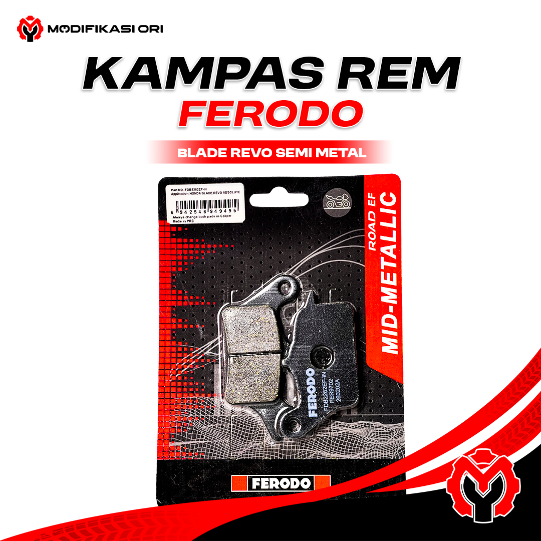 KAMPAS REM HONDA BLADE REVO SEMI METAL FERODO