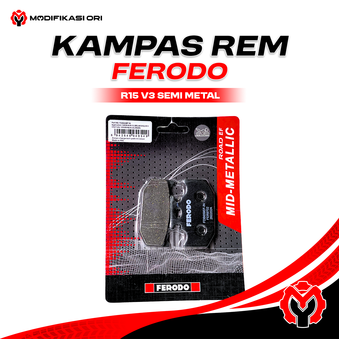 KAMPAS REM YAMAHA R15 V3 SEMI METAL FERODO