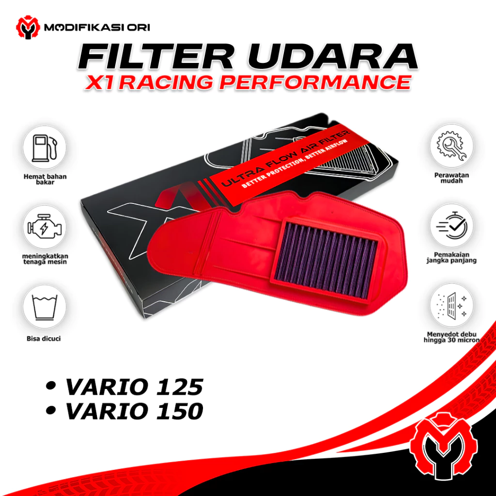 FILTER UDARA VARIO 125-150 X1 RACING