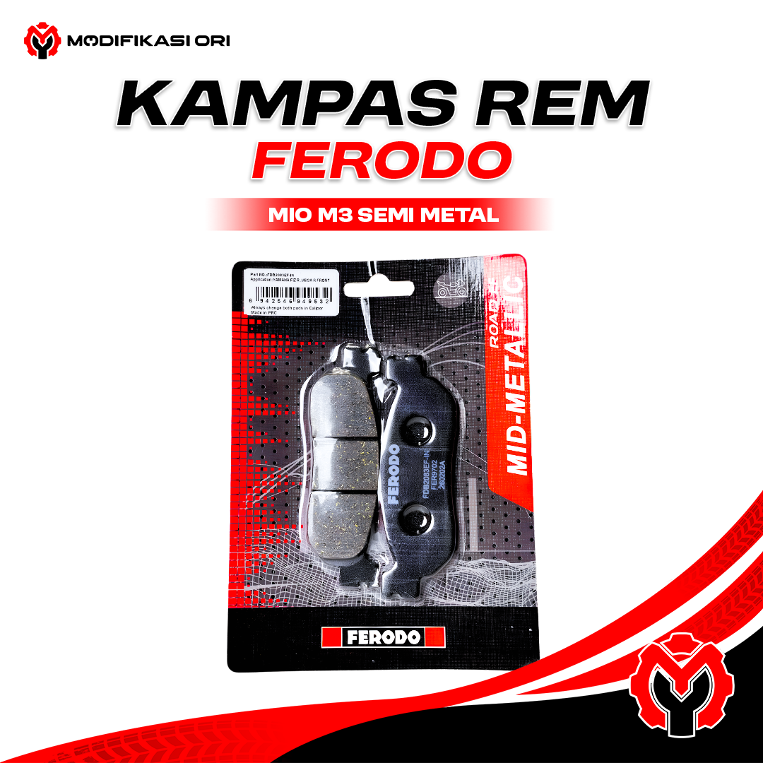 KAMPAS REM YAMAHA MIO M3 SEMI METAL FERODO