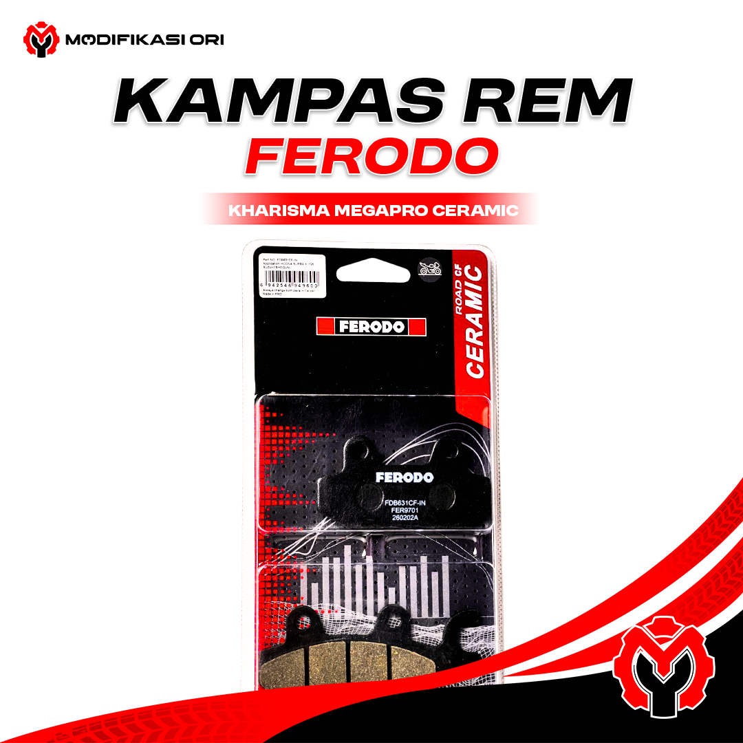 KAMPAS REM HONDA KHARISMA MEGAPRO CERAMIC FERODO