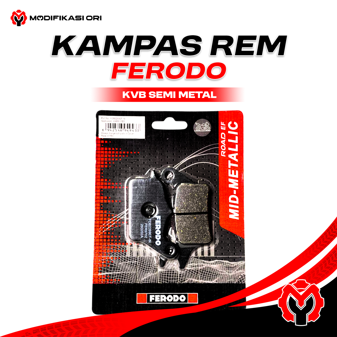 KAMPAS REM HONDA ALL BEAT KVB SEMI METAL FERODO