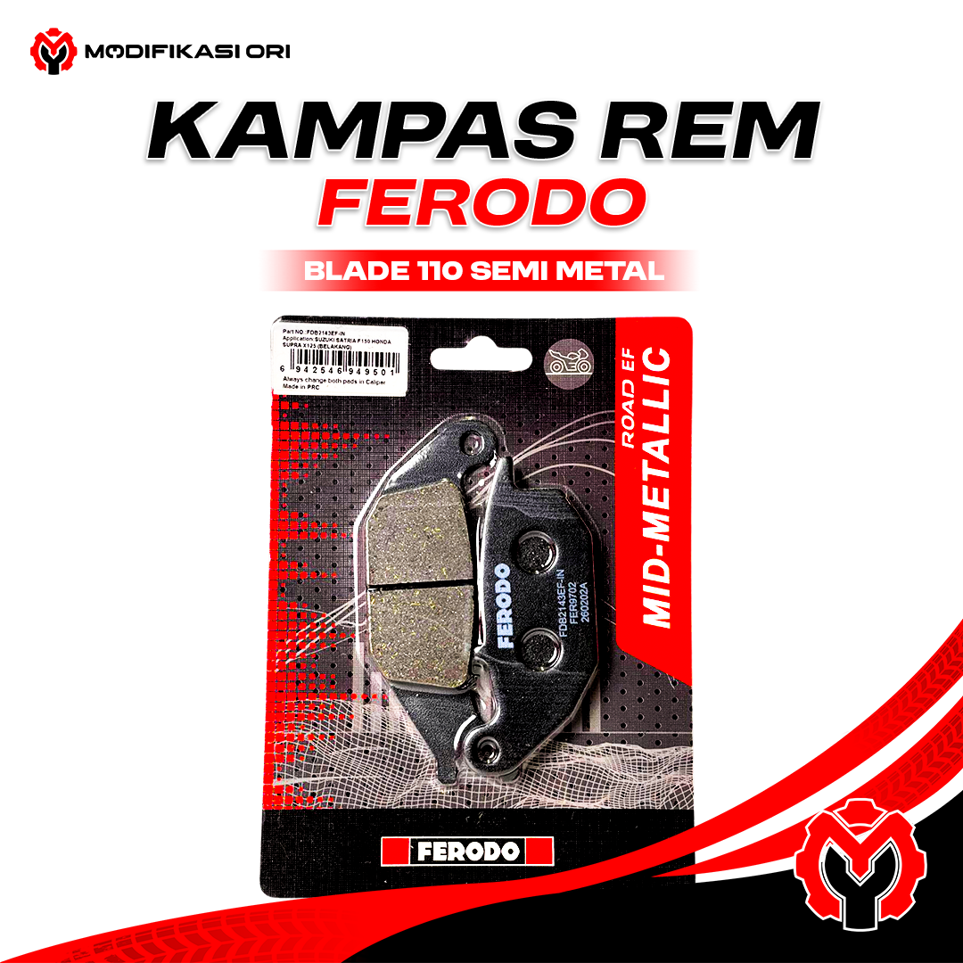 KAMPAS REM HONDA BLADE 110 SEMI METAL FERODO