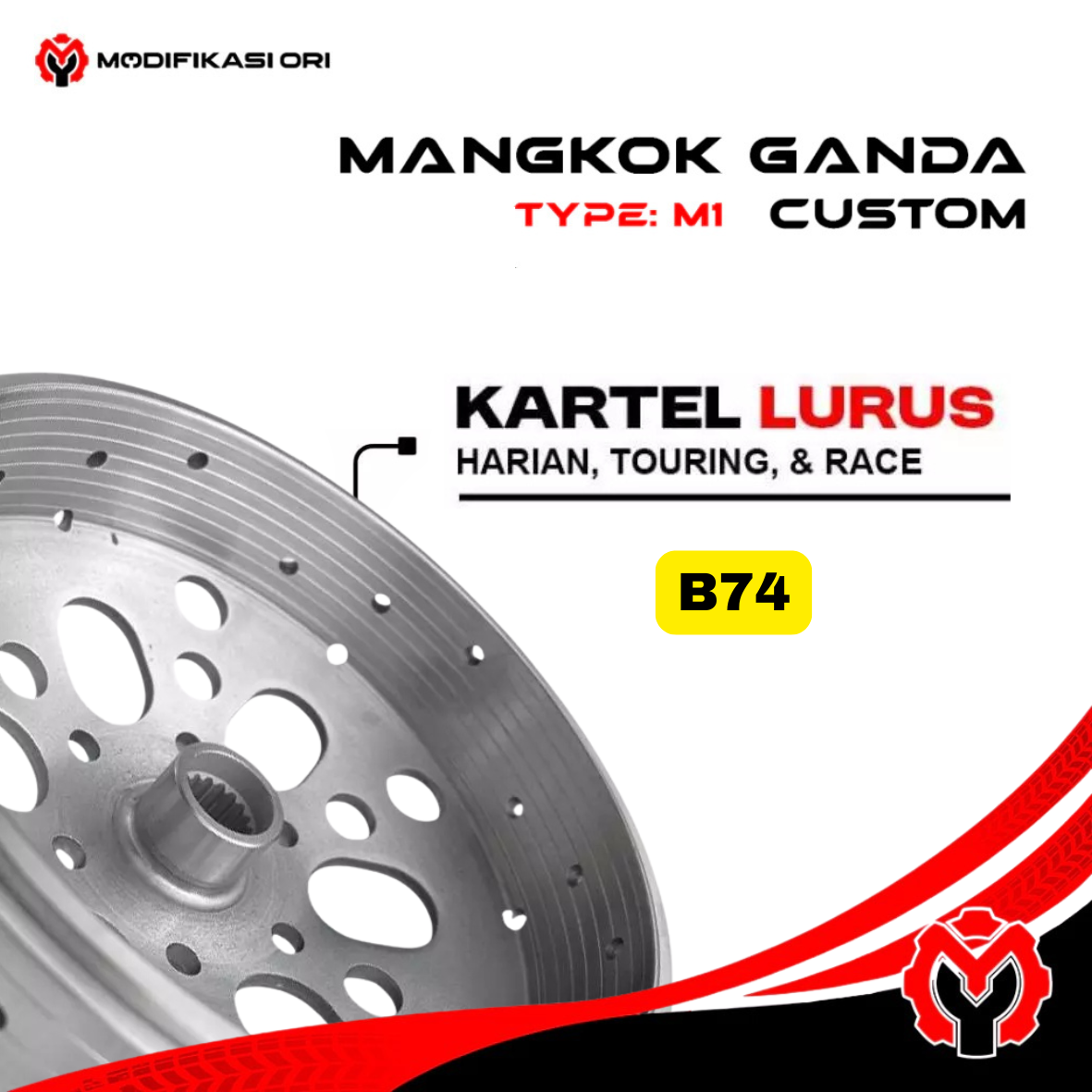 MANGKOK GANDA REGULER B74 KARTEL LURUS
