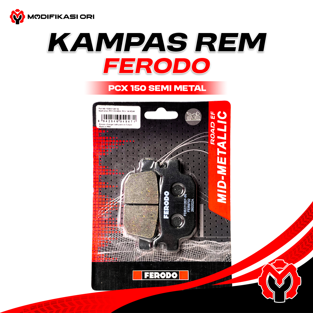 KAMPAS REM HONDA PCX 150 SEMI METAL FERODO