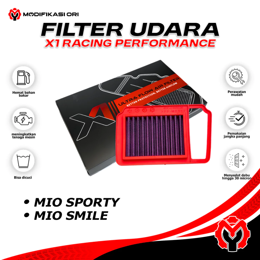 FILTER UDARA MIO KARBU X1 RACING
