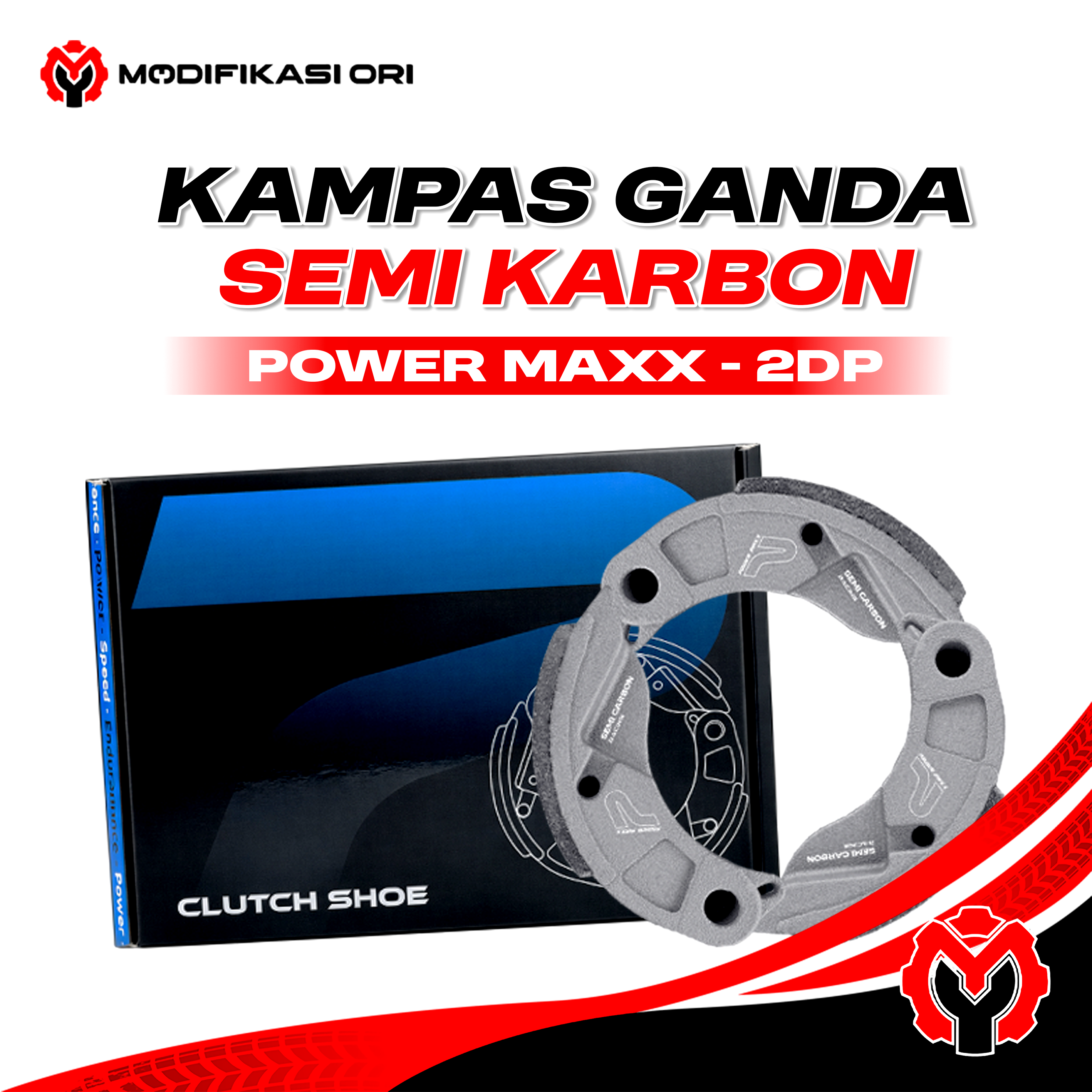 KAMPAS GANDA 2DP SEMI KARBON POWERMAXX