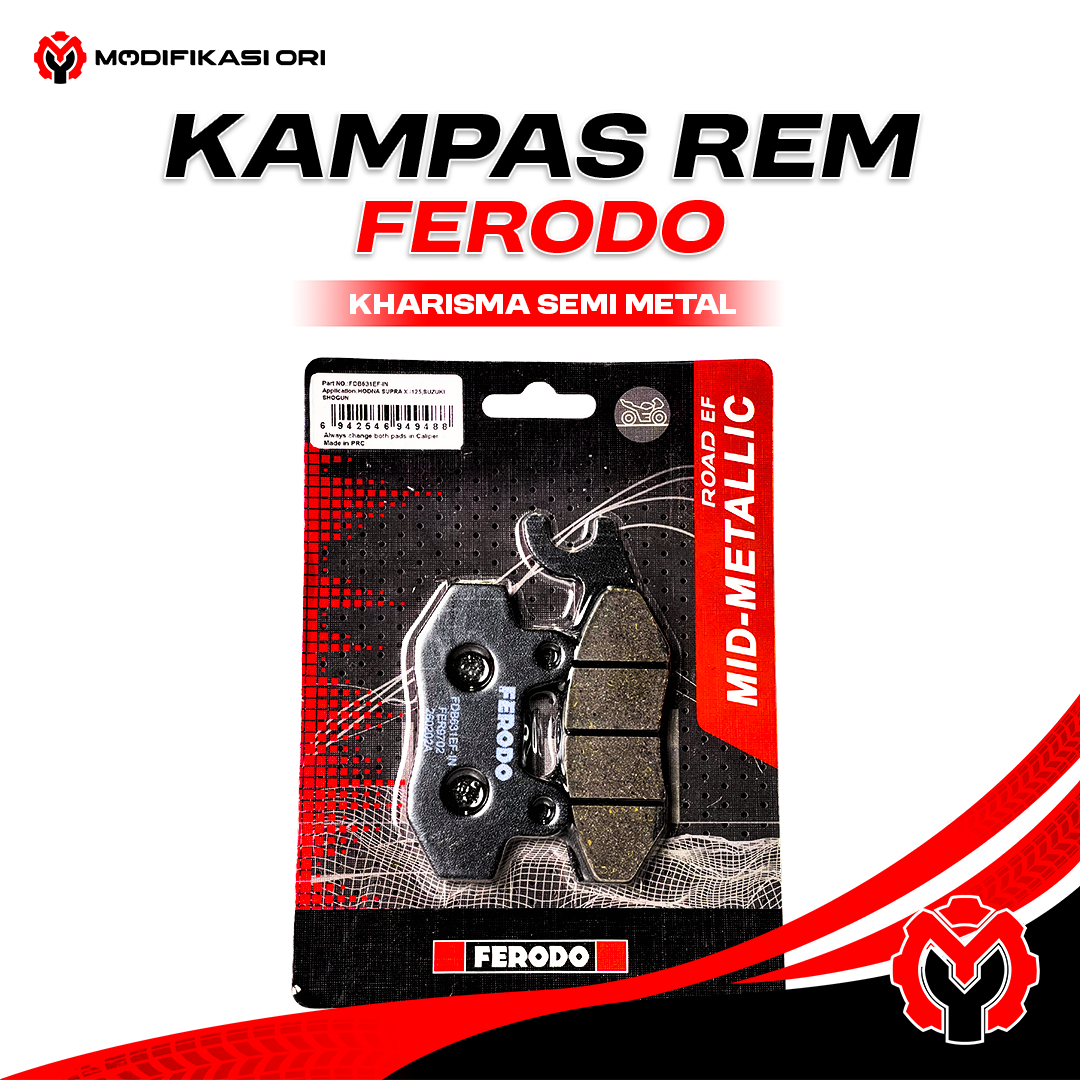 KAMPAS REM HONDA KHARISMA SEMI METAL FERODO