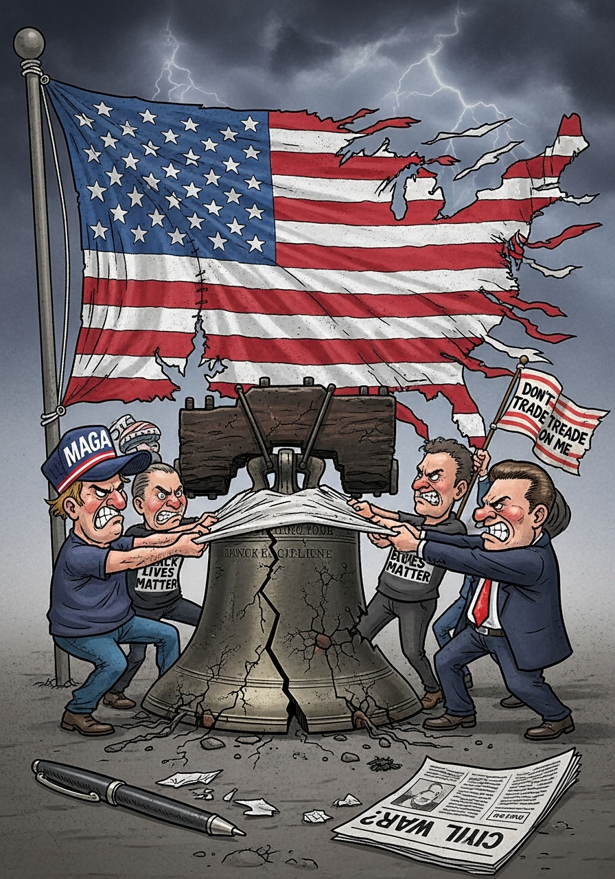 Perang Saudara Kedua AS: Ancaman Nyata, Perpecahan Mendalam, dan Prediksi Masa Depan