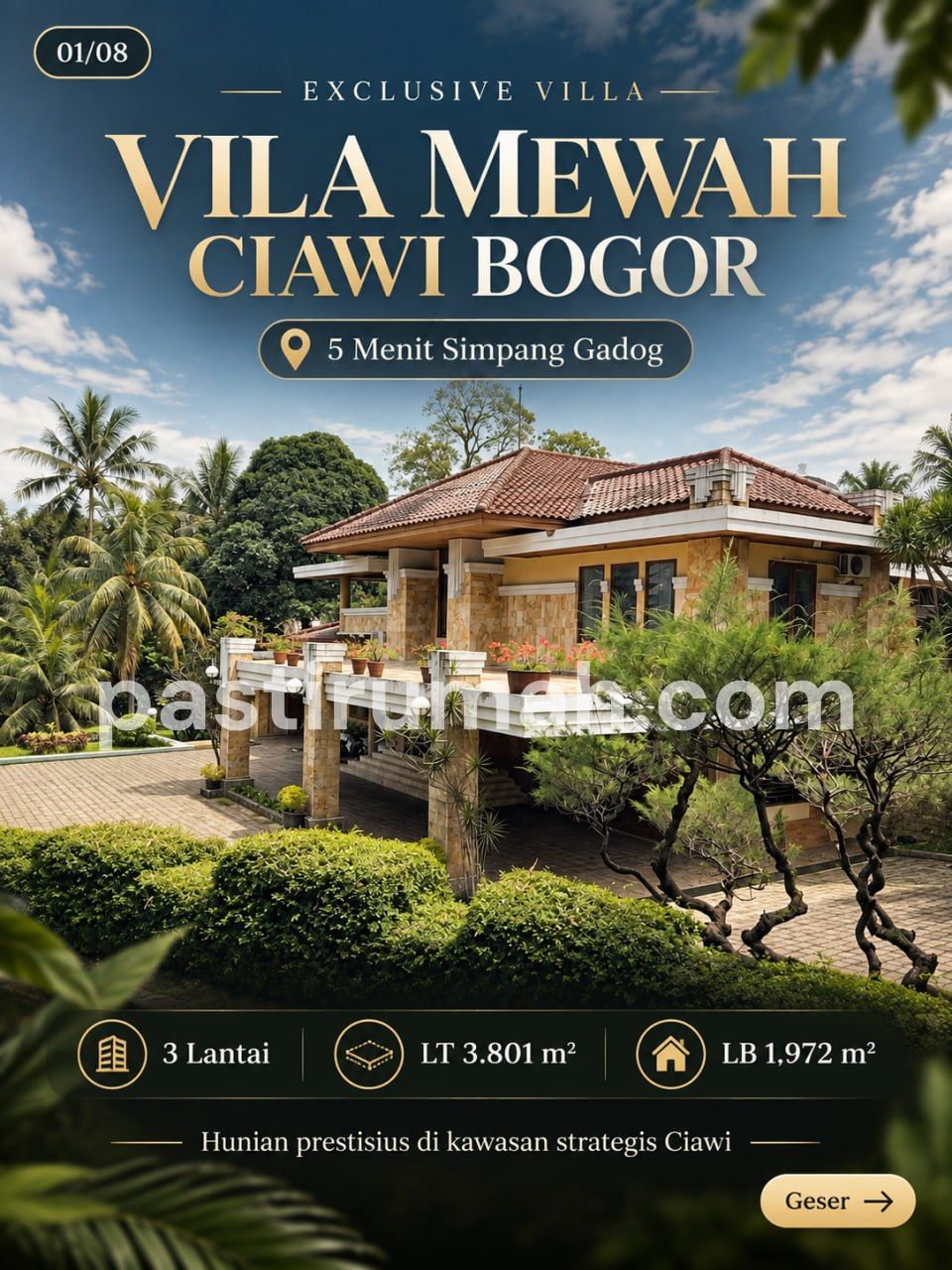 Dijual Villa Mewah di Gadog Ciawi Puncak Bogor 