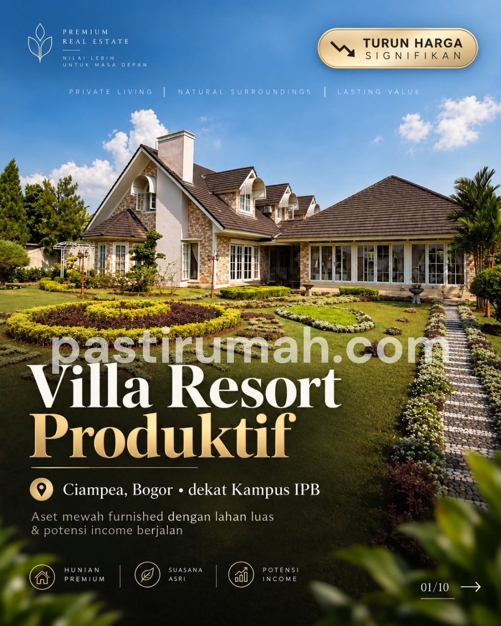 Dijual Villa Resort Mewah di Cibungbulang dekat IPB Bogor 