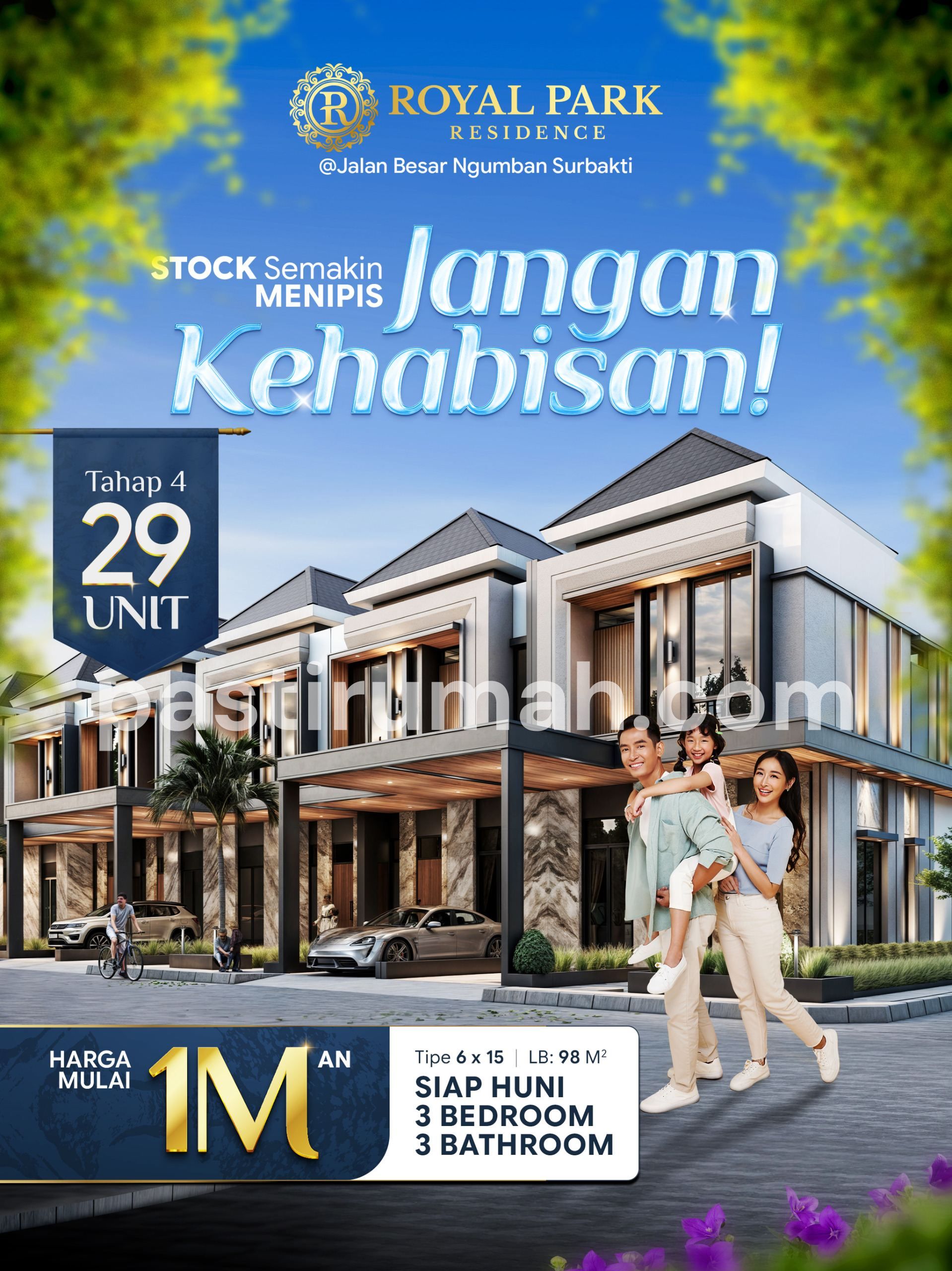 Jual rumah mewah Komplek Royal Park Residence jl Ngumban surbakti