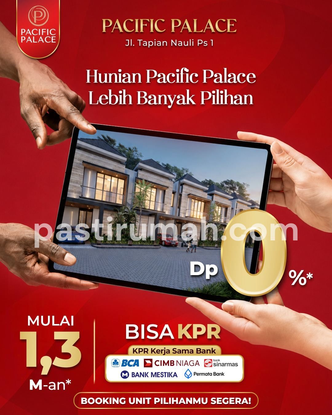 Jual Villa Mewah Pacific Palace jl Tapian Nauli pasar I - sunggal
