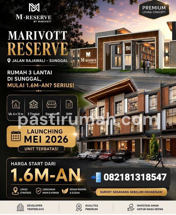 Jual Rumah Mewah komplek Marivott Reserve Jl Rajawali - kiwi - Medan