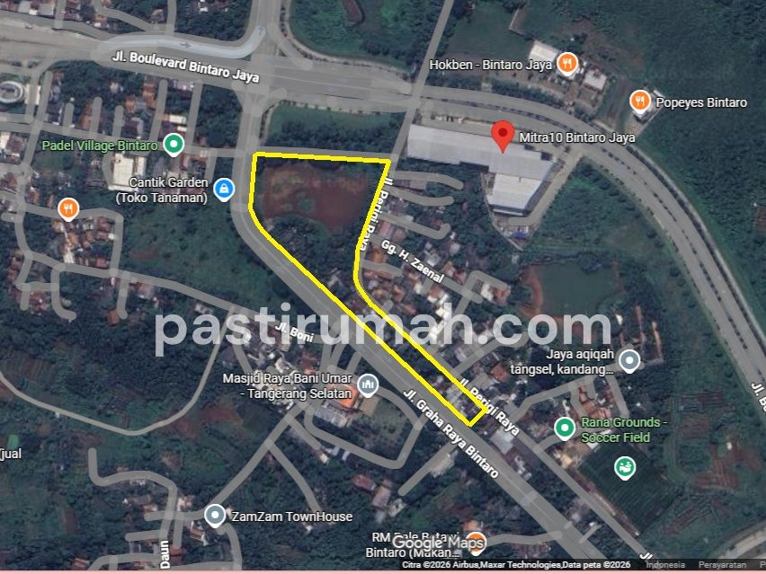 Tanah Komersial 2,3 Ha Di Graha Bintaro, 200 Meter Dari Tol Parigi