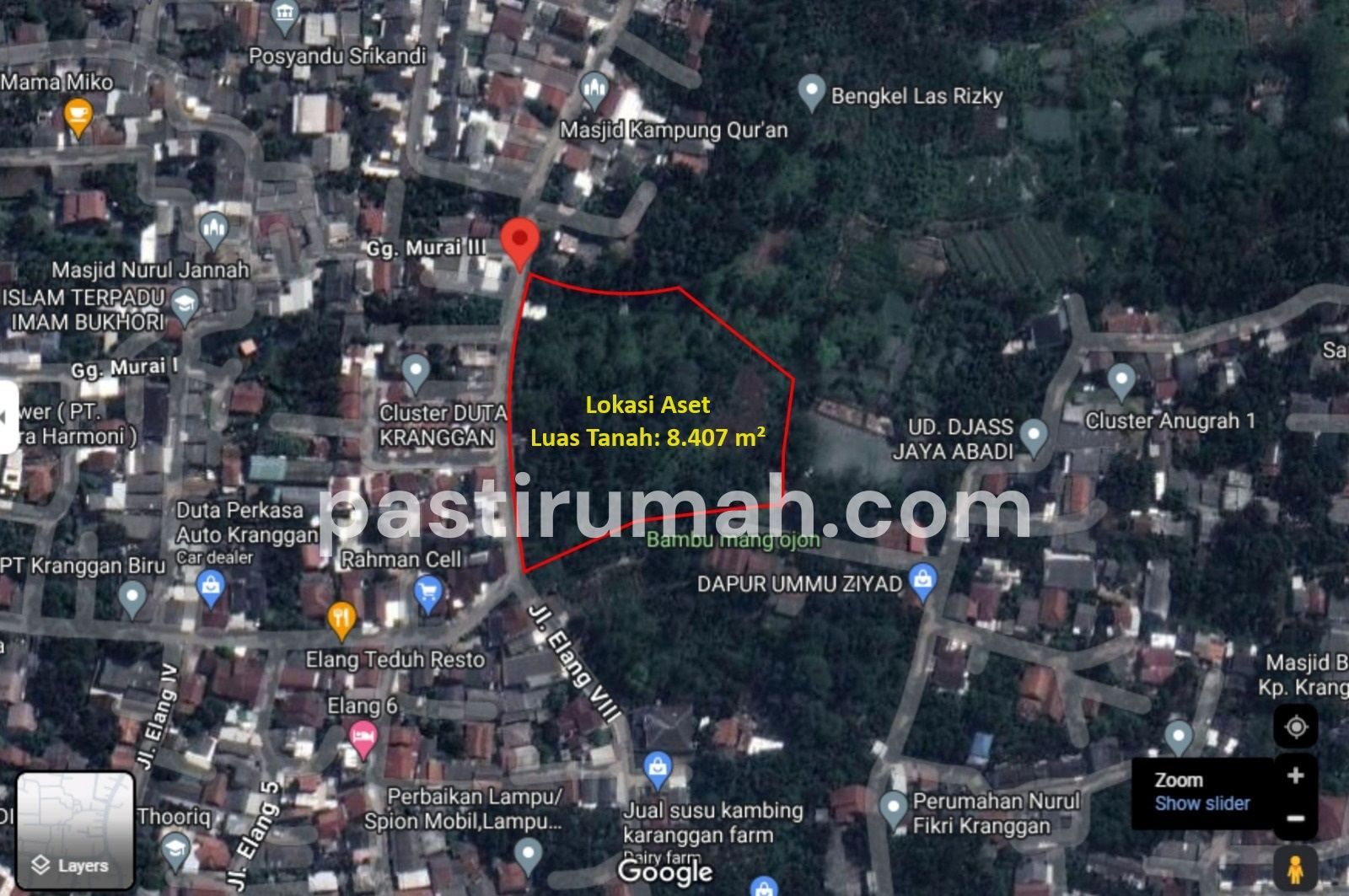 Tanah Residensial Luas Tanah 8.407 m2 Di Jatiraden Bekasi