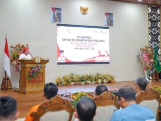 Wali Kota Ratu Dewa Hadiri Pelantikan Pengurus PMI Kota Palembang