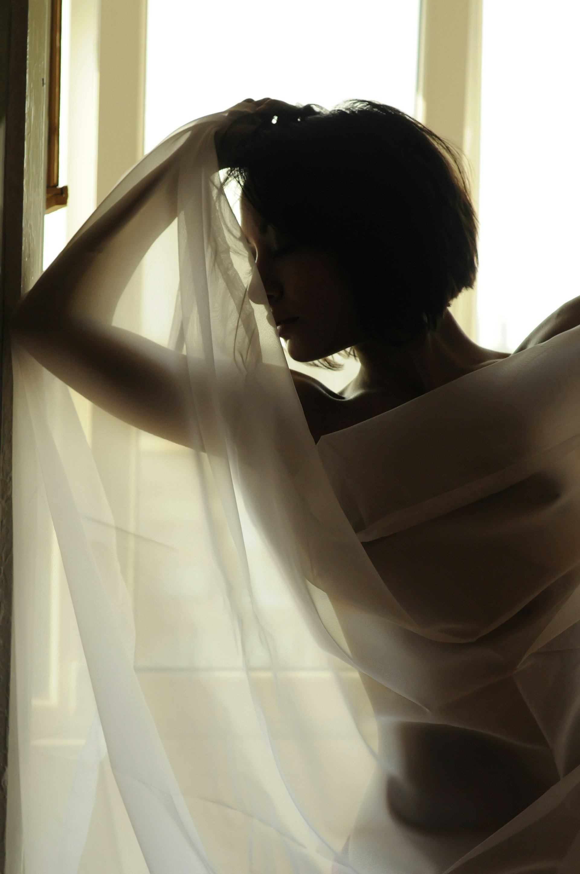 a woman in white dress
