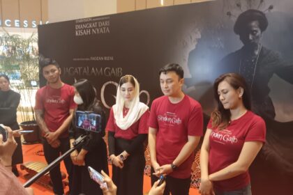 Novita Hardini, Pemeran Guru BP Dalam Film Sinden Gaib Yang Dilaunching Di Epicentrum Kawasan Kuningan, Jakarta Selatan Pada 19 Februari 2024.