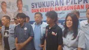 Suasana Gelaran Syukuran Pilpres Damai Dan Keberlangsungan Pembangunan Di Rumah Juang Relawan Jokowi Dan Partai Solidaritas Indonesia, Sabtu 17 Februari 2024.