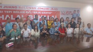 Halal Bihalal Dan Diskusi Publik Tentang Program BPJS Gratis Yang Diadakan Di Sekretariat Rumah Juang Relawan Jokowi, Kawasan Kemang, Jakarta Selatan Pada Jum'at, 19 April 2024.