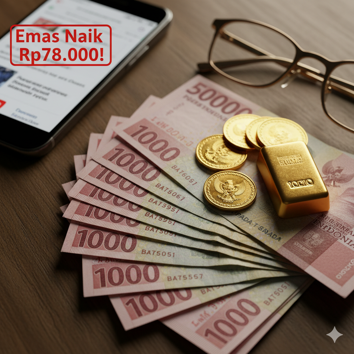 Kaget! Harga Emas Naik Rp78.000 Hari Ini: Waktunya Jual atau Beli di Dolarku!
