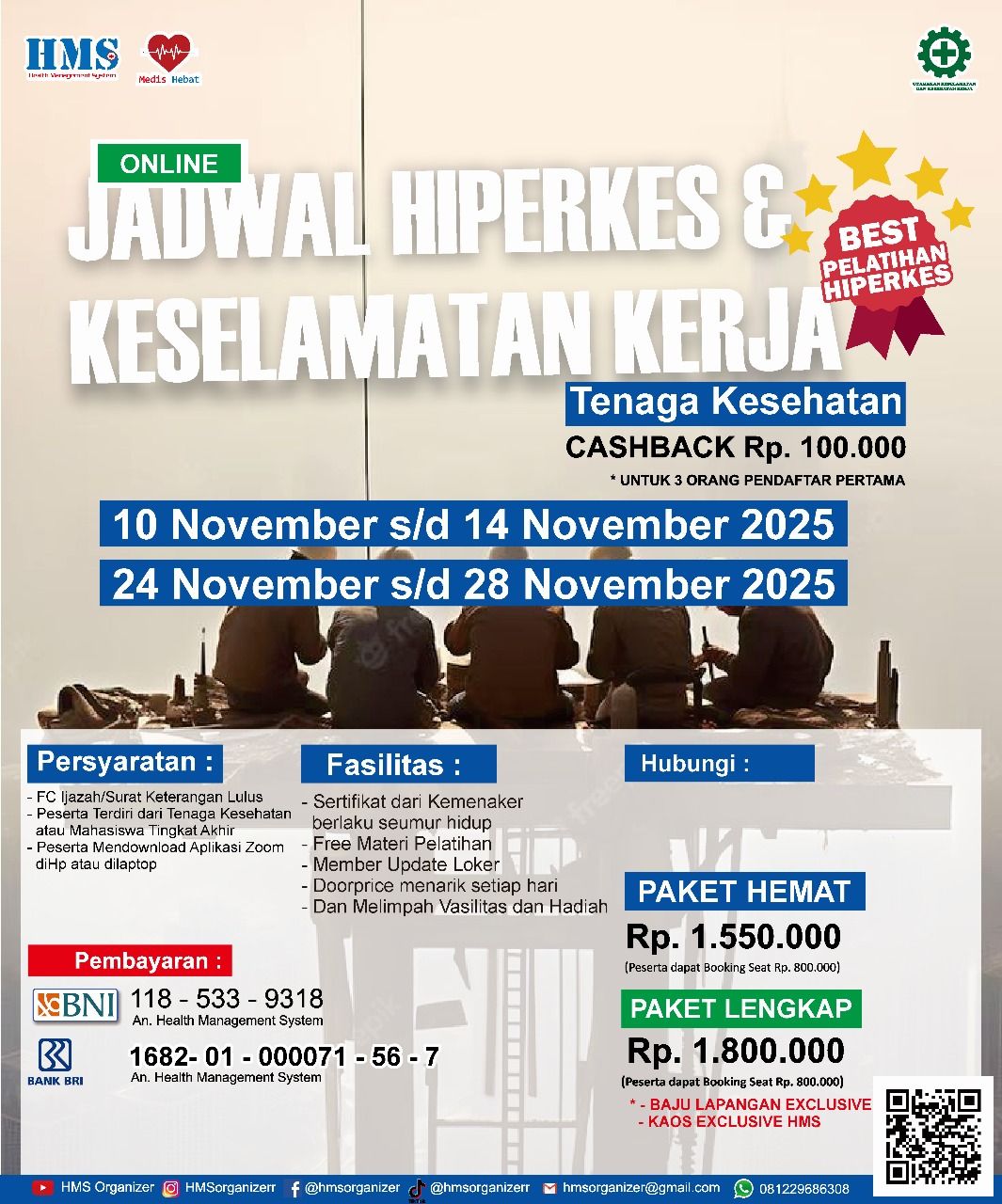 Jadwal Pelatihan Online Hiperkes Paramedis November 2025