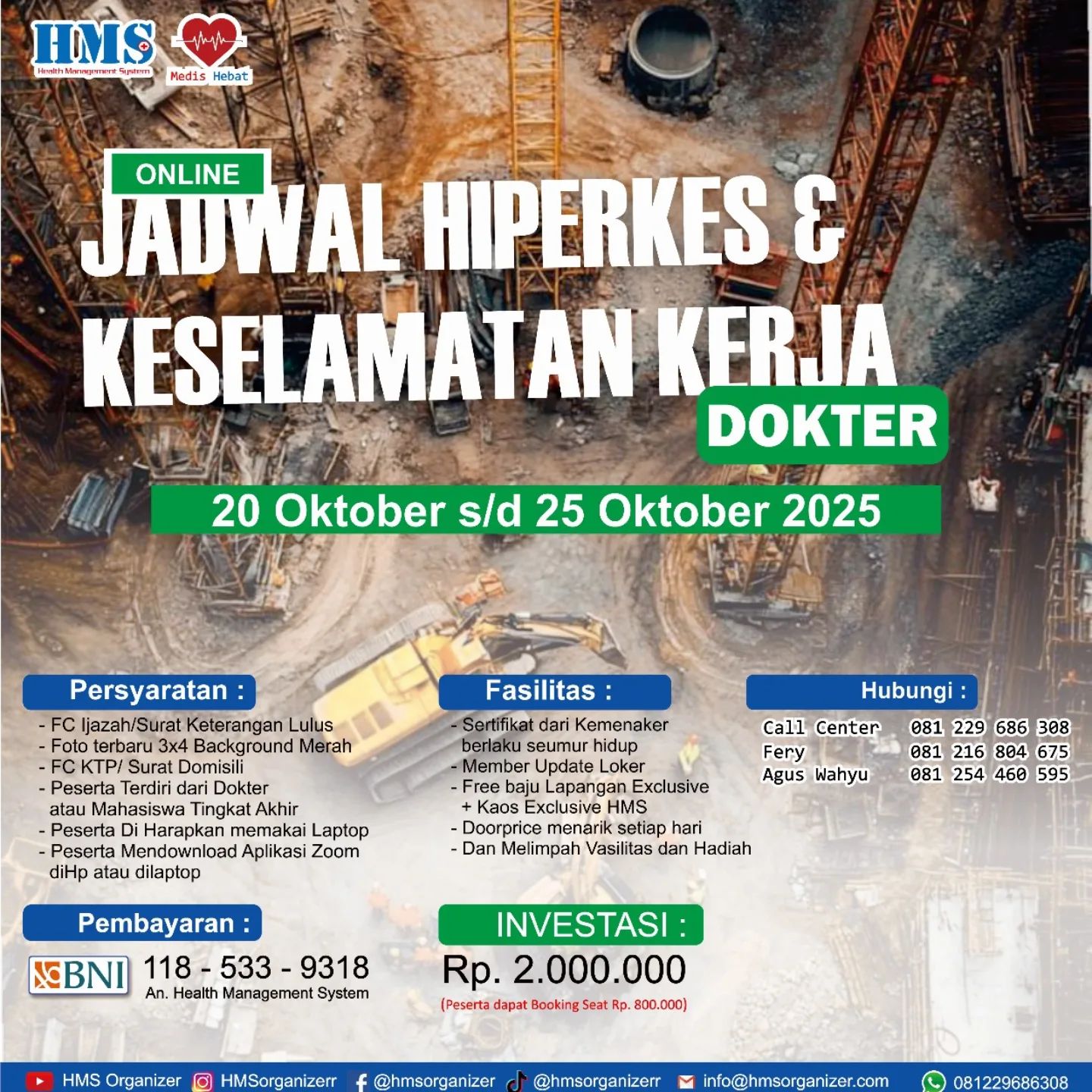 Jadwal Pelatihan Hiperkes Paramedis Online Oktober 2025