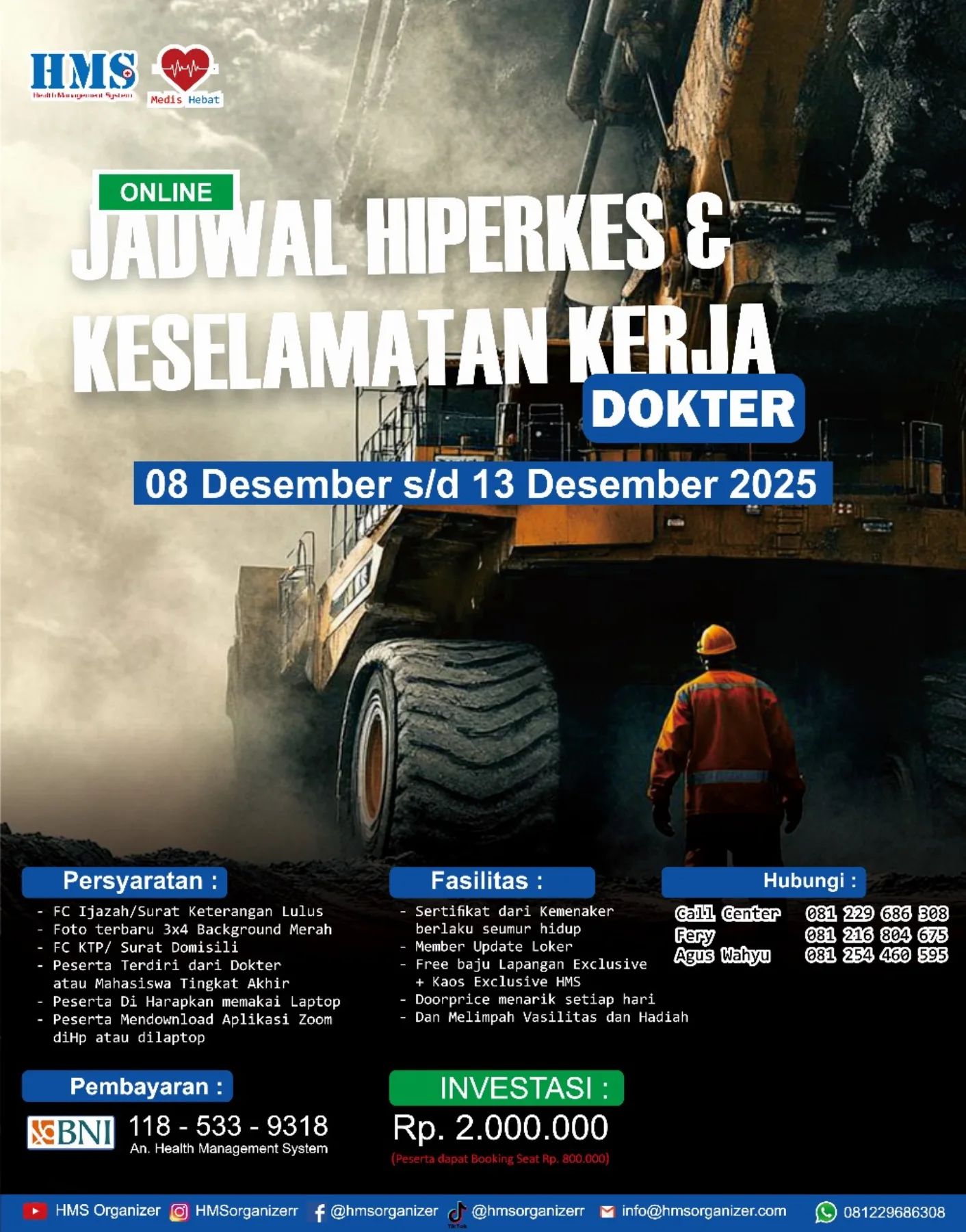 Jadwal Pelatihan Online Hiperkes Dokter Desember 2025