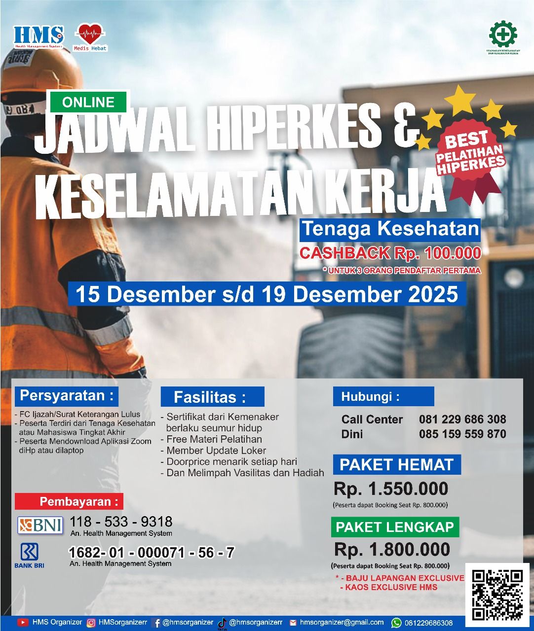 Jadwal Pelatihan Online Hiperkes Tenaga Medis Desember 2025