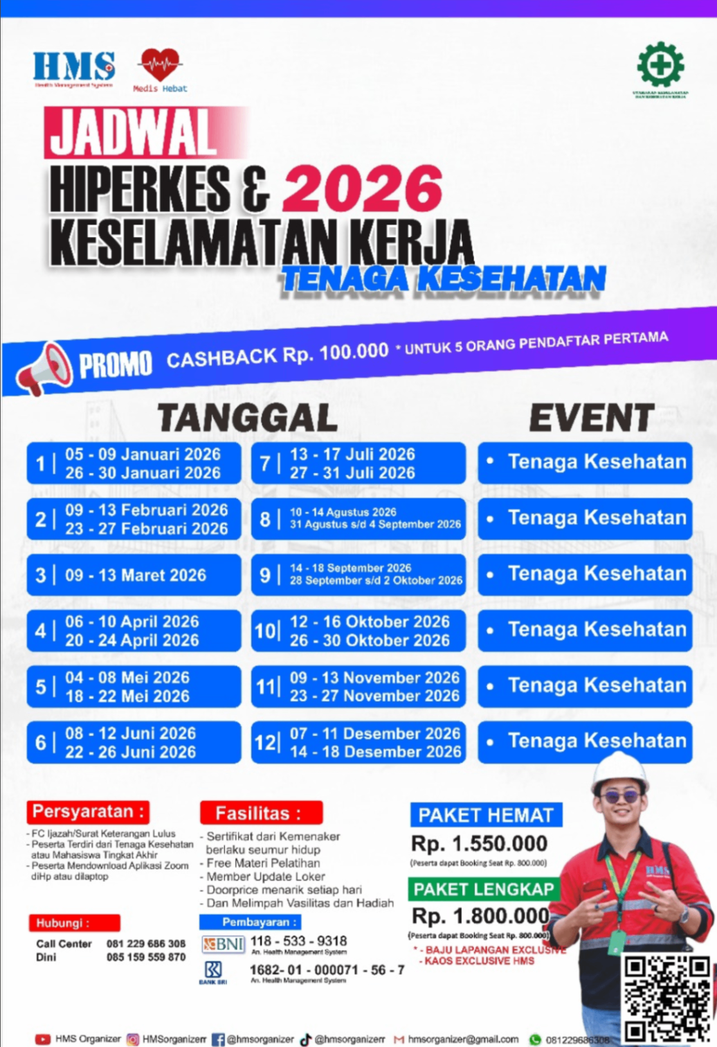 Jadwal Pelatihan Online Hiperkes Tenaga Medis Tahun 2026