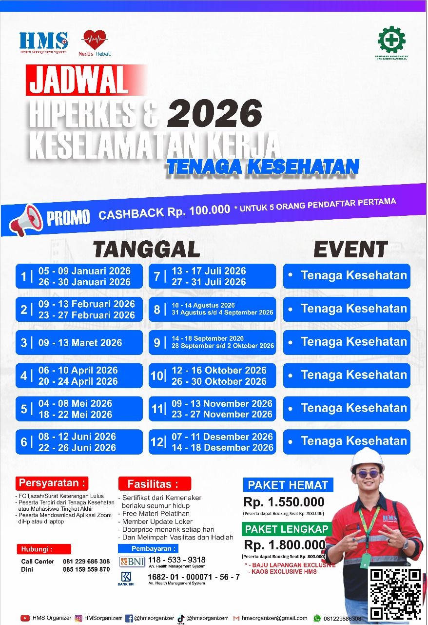 Jadwal Pelatihan Online Hiperkes Tenaga Medis Tahun 2026