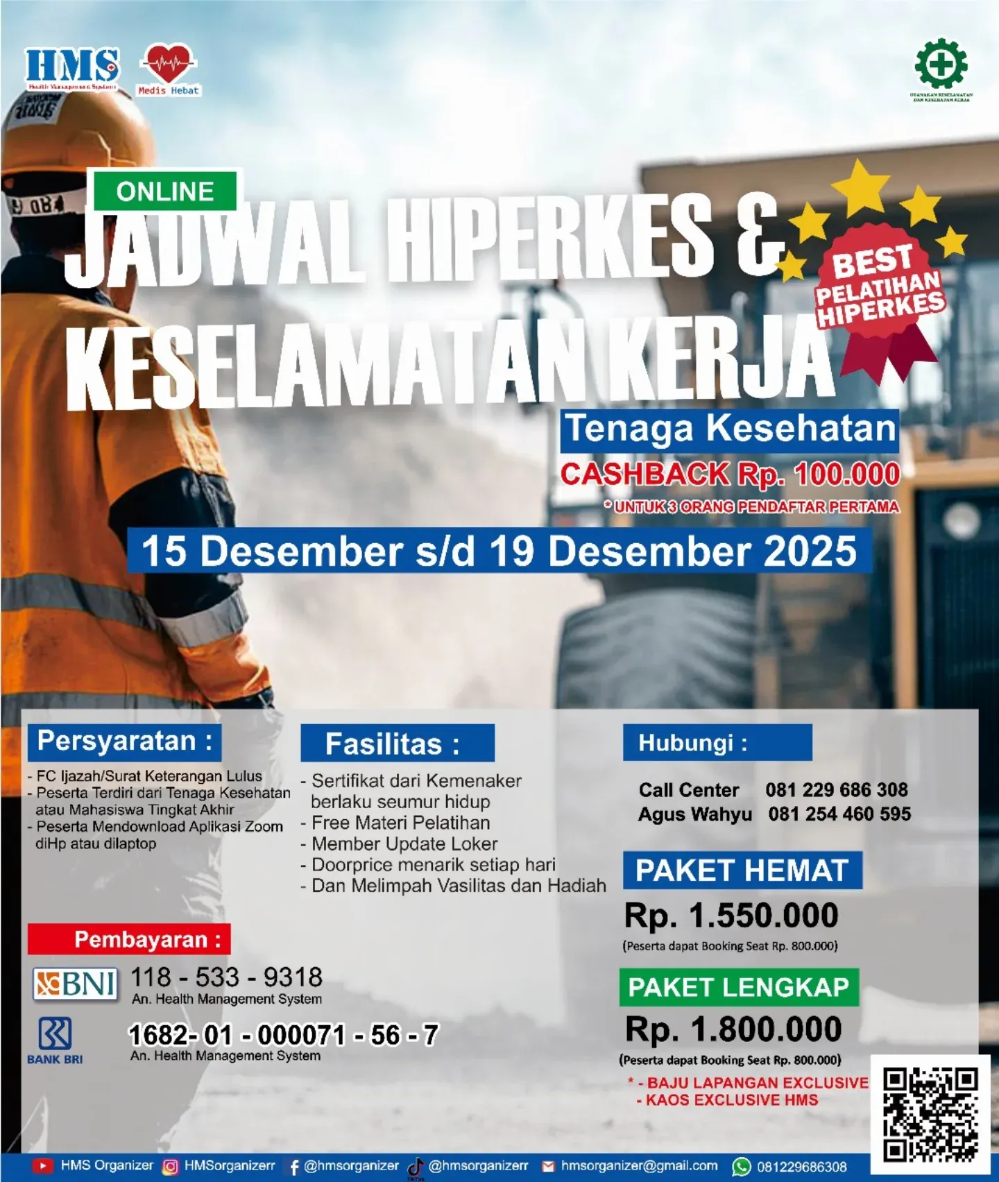 Jadwal Pelatihan Online Hiperkes Tenaga Medis Desember 2025