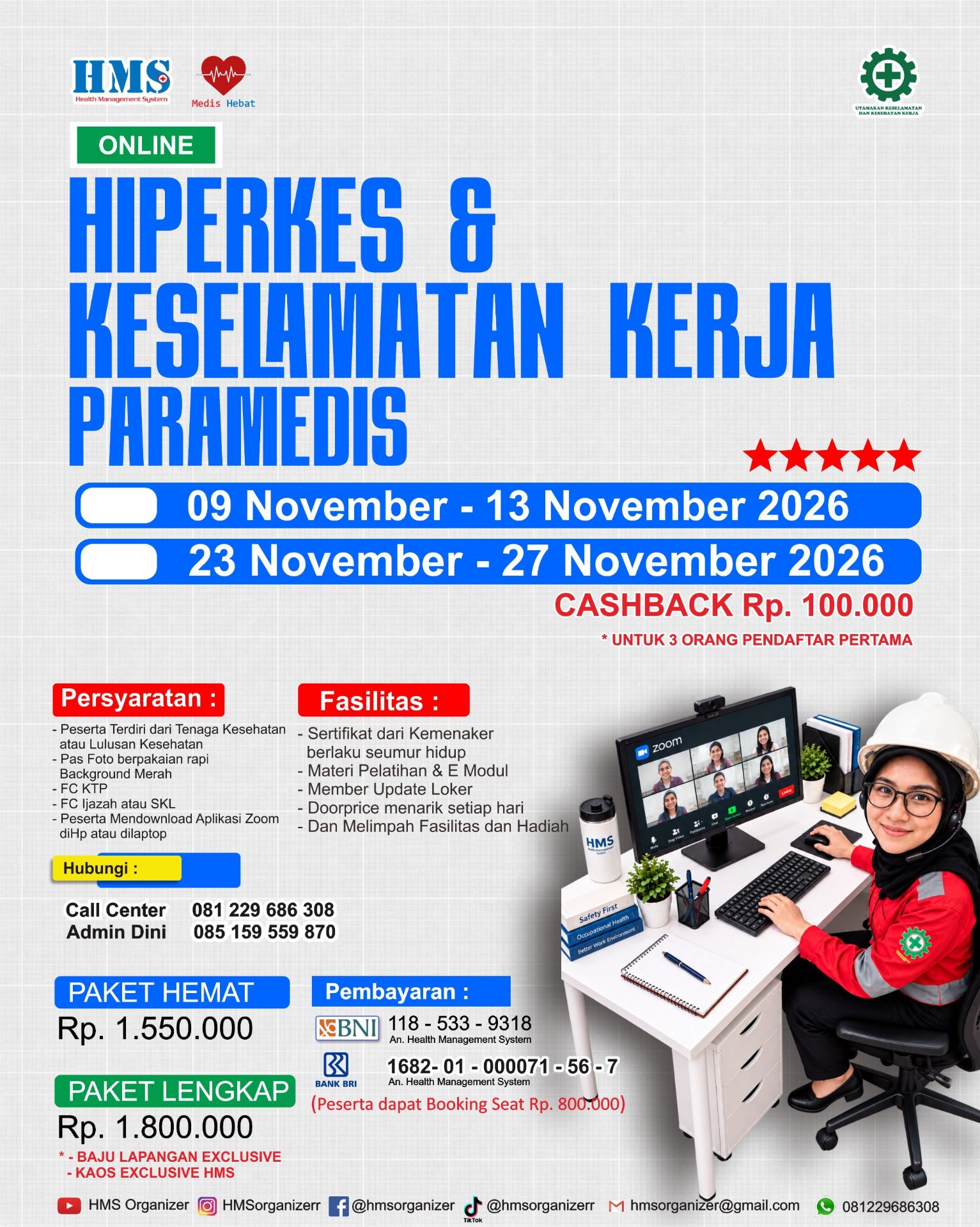 Jadwal Pelatihan Online Hiperkes Tenaga Medis November 2026