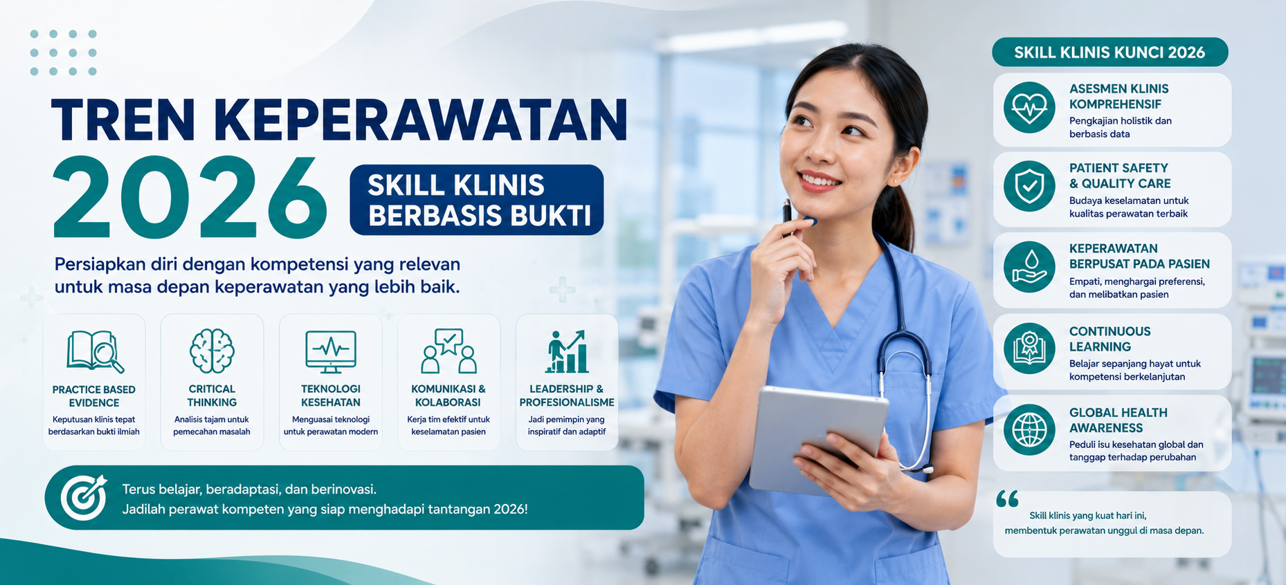 Tren Keperawatan 2026: Skill Klinis Berbasis Bukti yang Wajib Dikuasai Nakes