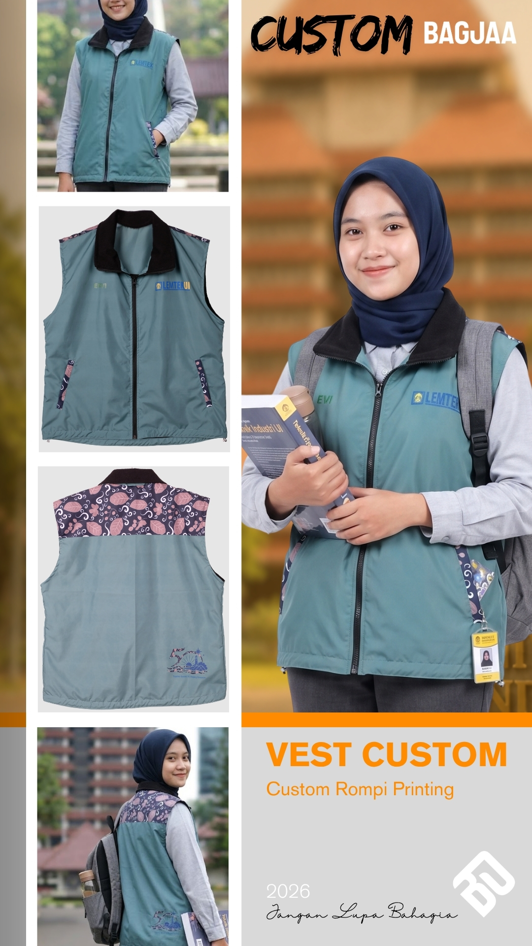 Portofolio Kasaba Vest Custom Komunitas Bagjaa Bandung