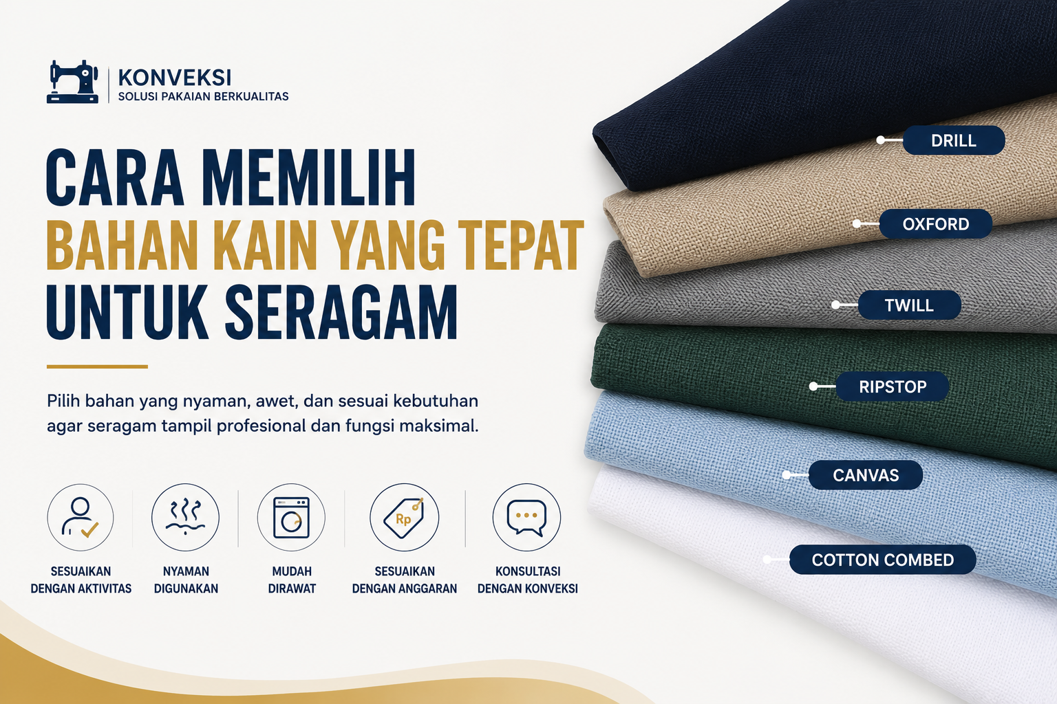 Cara Memilih Bahan Kain yang Tepat untuk Seragam
