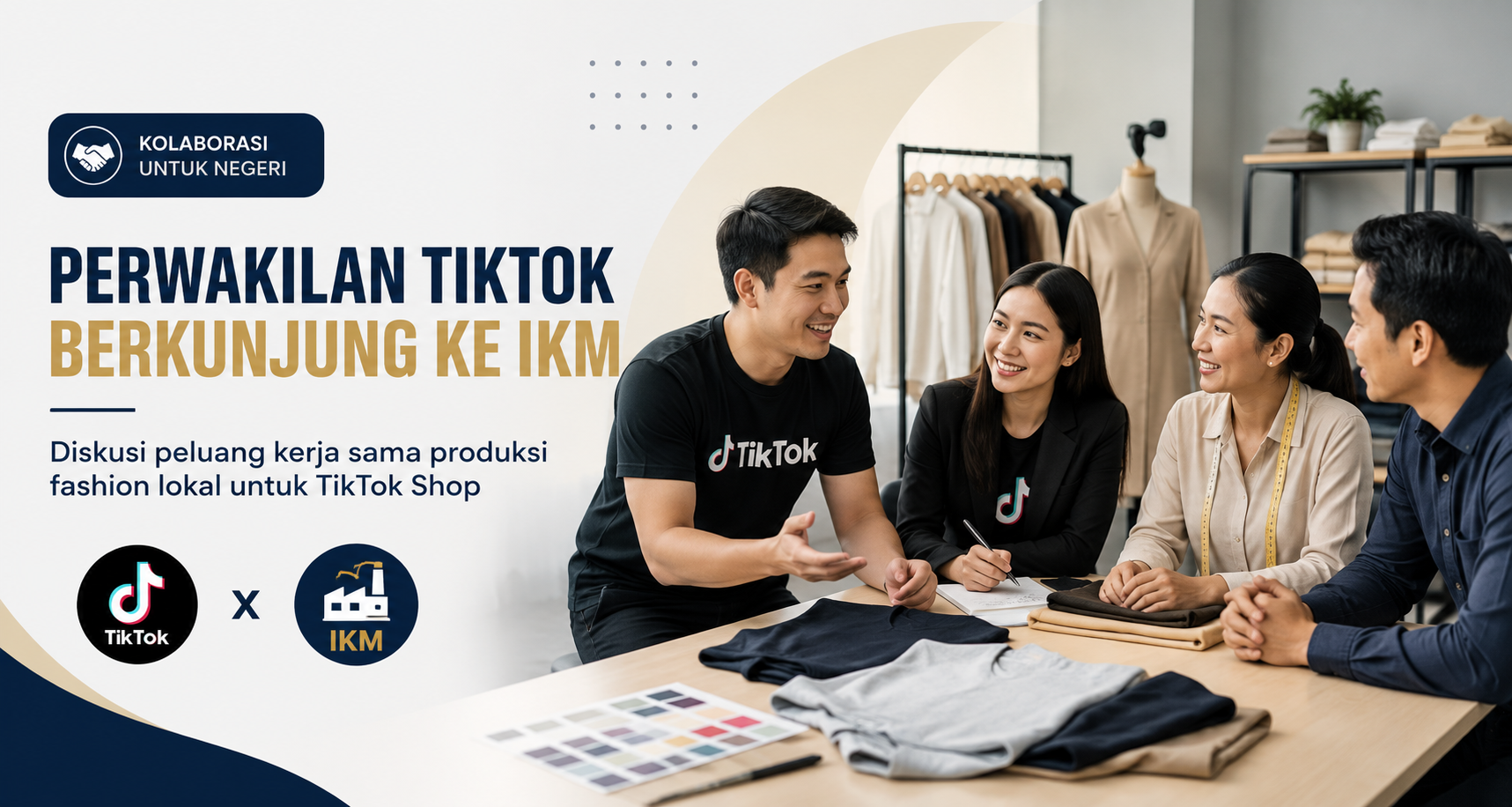 Perwakilan TikTok Berkunjung ke IKM, Bahas Peluang Kerja Sama Produksi Fashion Lokal