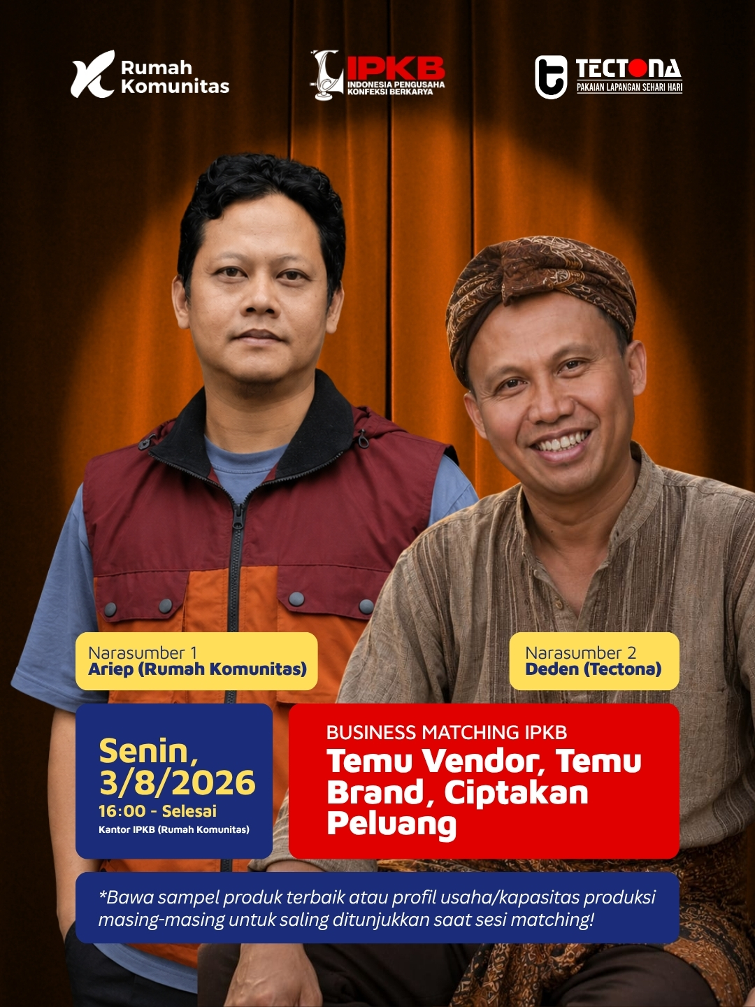 BUSINESS MATCHING IPKB "Temu Vendor, Temu Brand, Ciptakan Peluang"